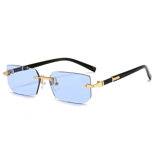 Lunette de soleil rectangulaires Premium UV400 bleu