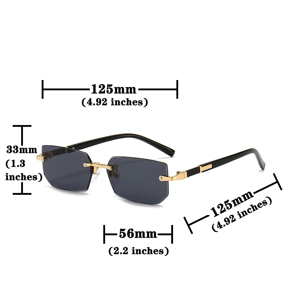 Lunettes de soleil rectangulaires Premium UV400 Sélection
