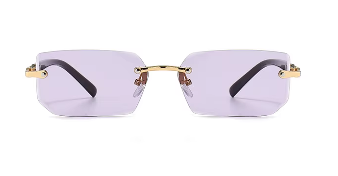 Lunette de soleil rectangulaires Premium UV400 violet