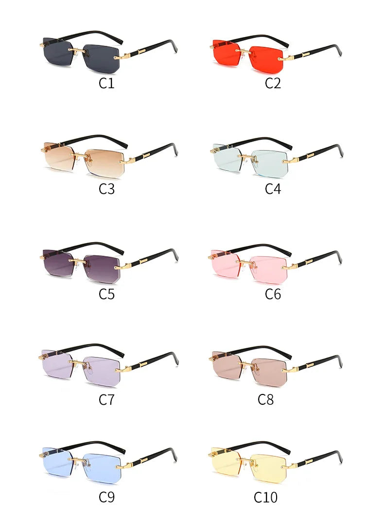 Lunettes de soleil rectangulaires Premium UV400 Sélection